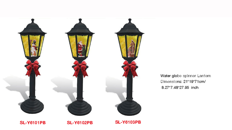 アクリルウォーターグローブスピナー ランタン スノーマン/サンタクロース/聖母マリア SR-95