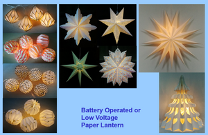 ストリングライト+提灯