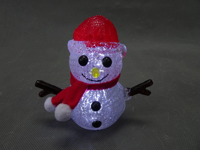 PS 3D 雪だるまクリスタル ライト