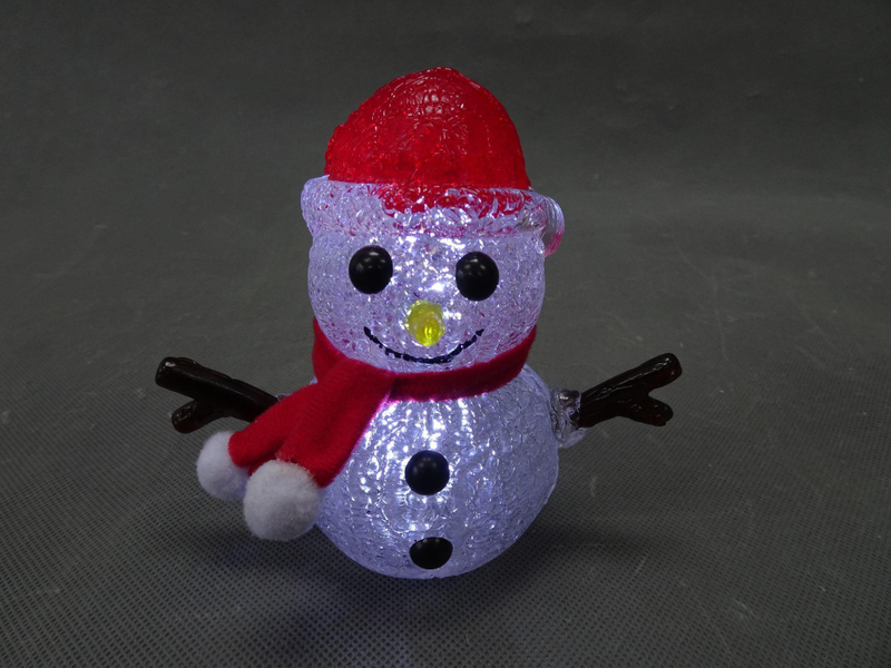 PS 3D 雪だるまクリスタル ライト