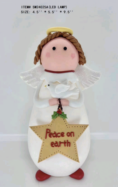 粘土生地 小さな天使が金の星を持っています - 9