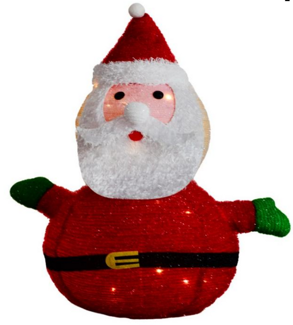 布で包まれたサンタの折りたたみ式ライト