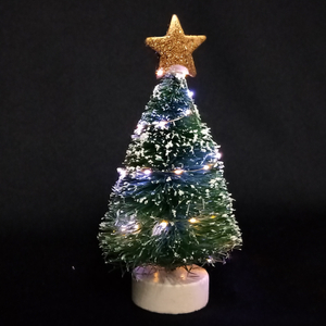 X'masグリーンミニツリー+鉢付きホワイトカラーフロック加工+キラキラトップスター - 43