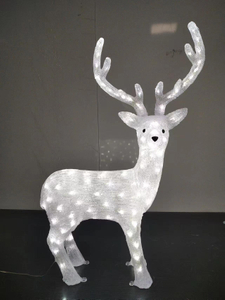 100cmの高さの白いブラッシングスタンディングシカ型のランプ