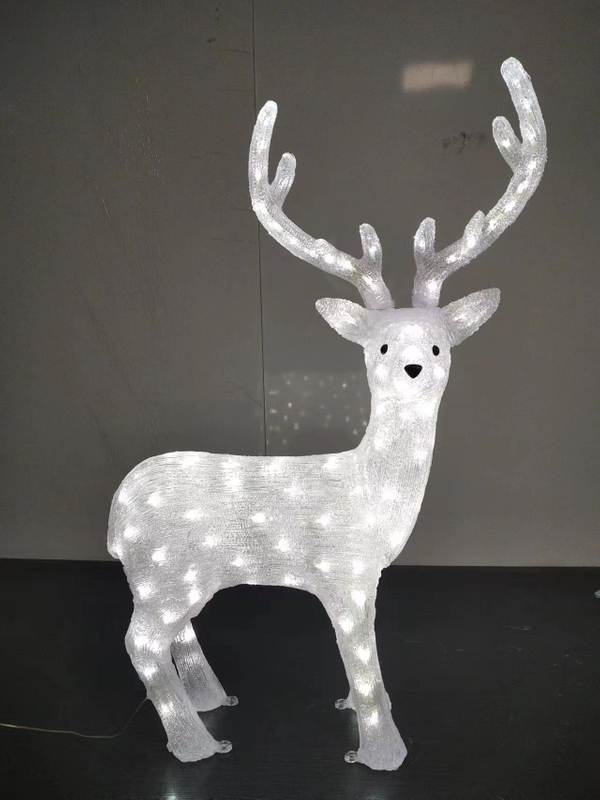 100cmの高さの白いブラッシングスタンディングシカ型のランプ