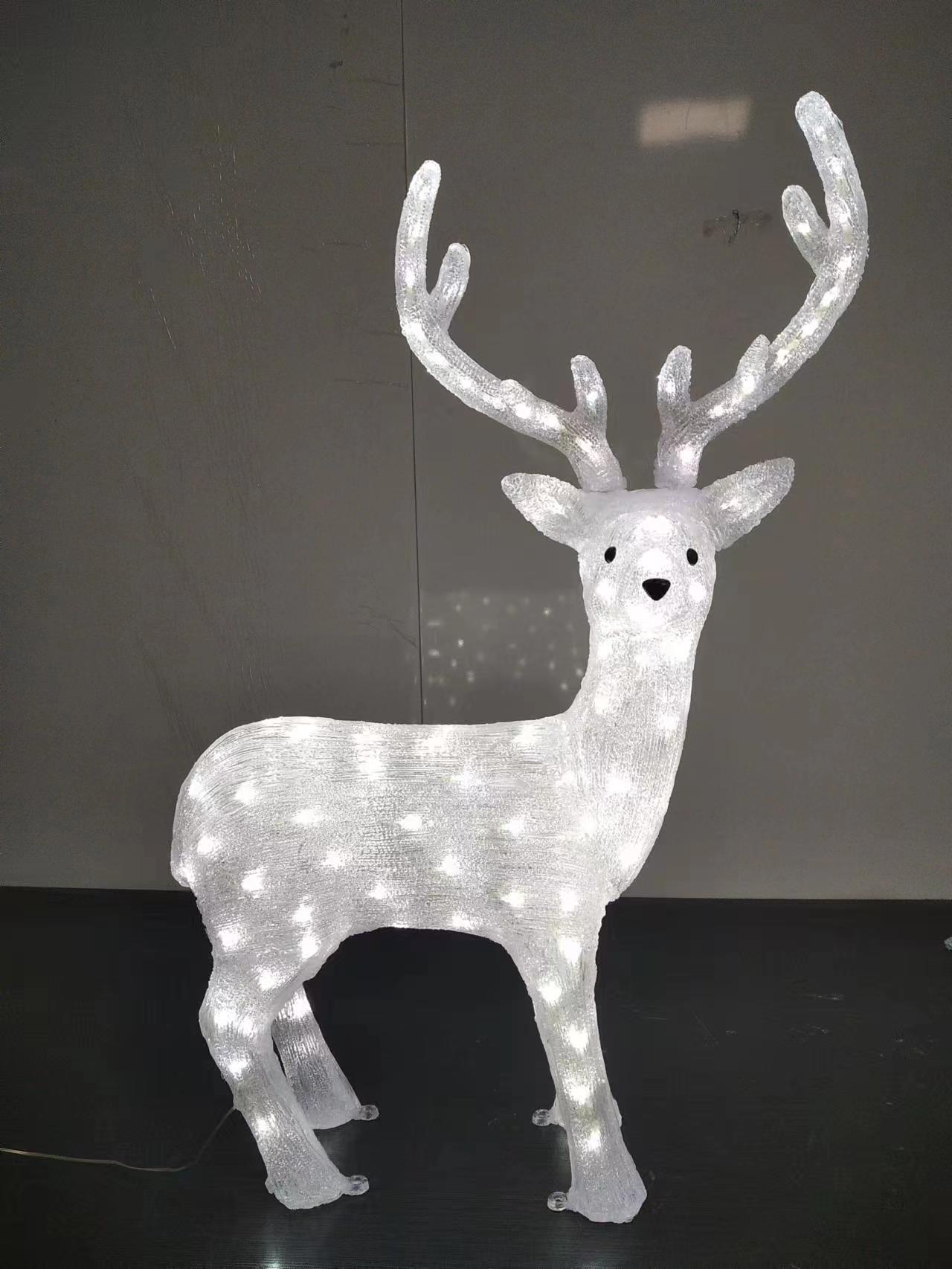 100cmの高さの白いブラッシングスタンディングシカ型のランプ