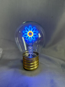 タイプC充電ポートとビルトイン充電式バッテリー、装飾的なLEDランプ付きの花型のガラス電球