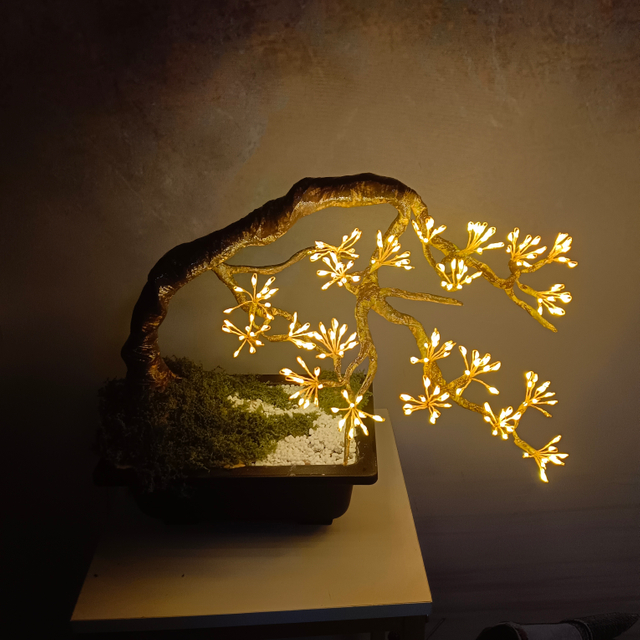 自然な外観の鍋、210の温かい白いLED、リアルな葉のデザインを備えた人工植物鍋ライト