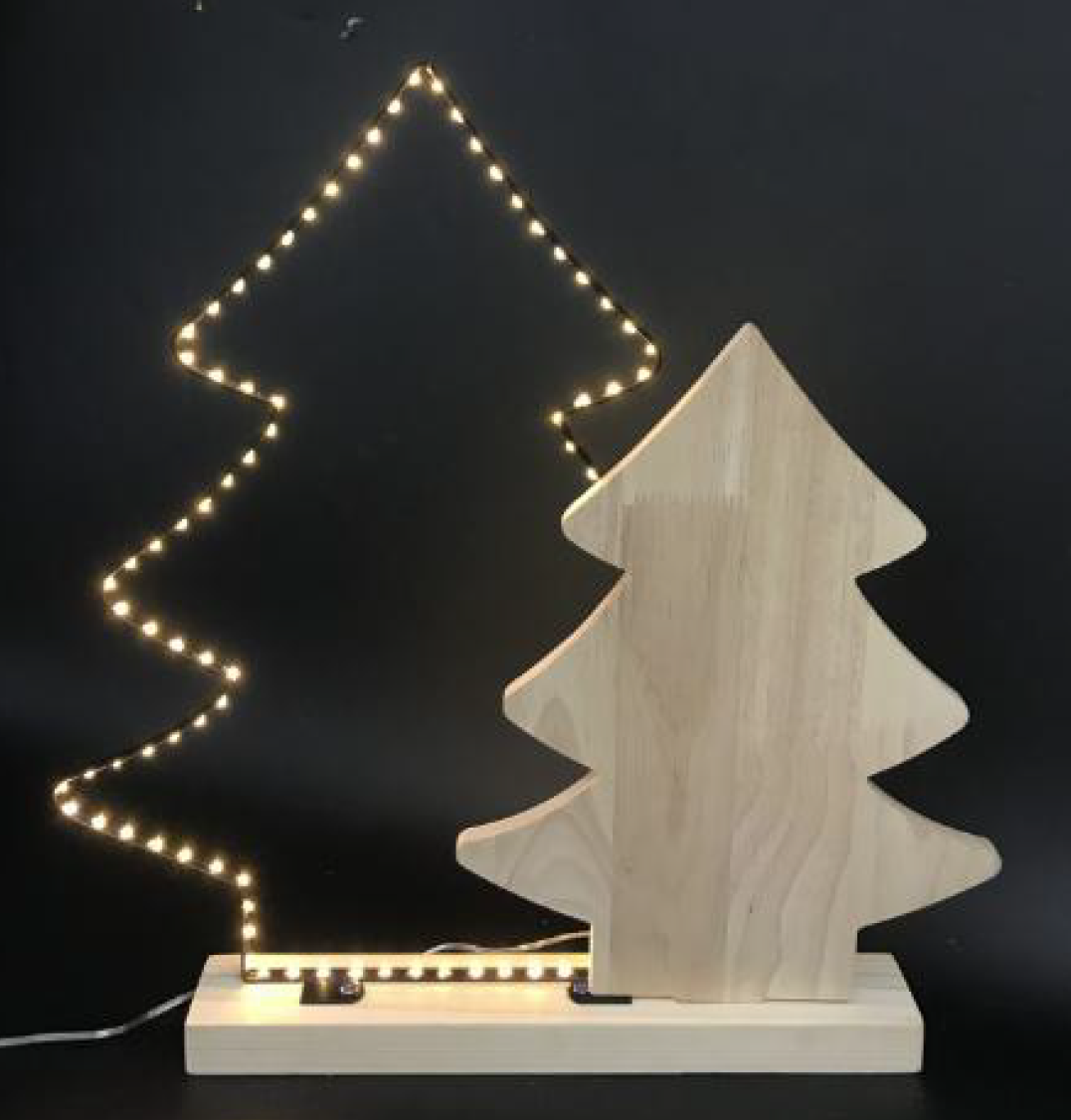 木製スター装飾付きモチーフフレームライト