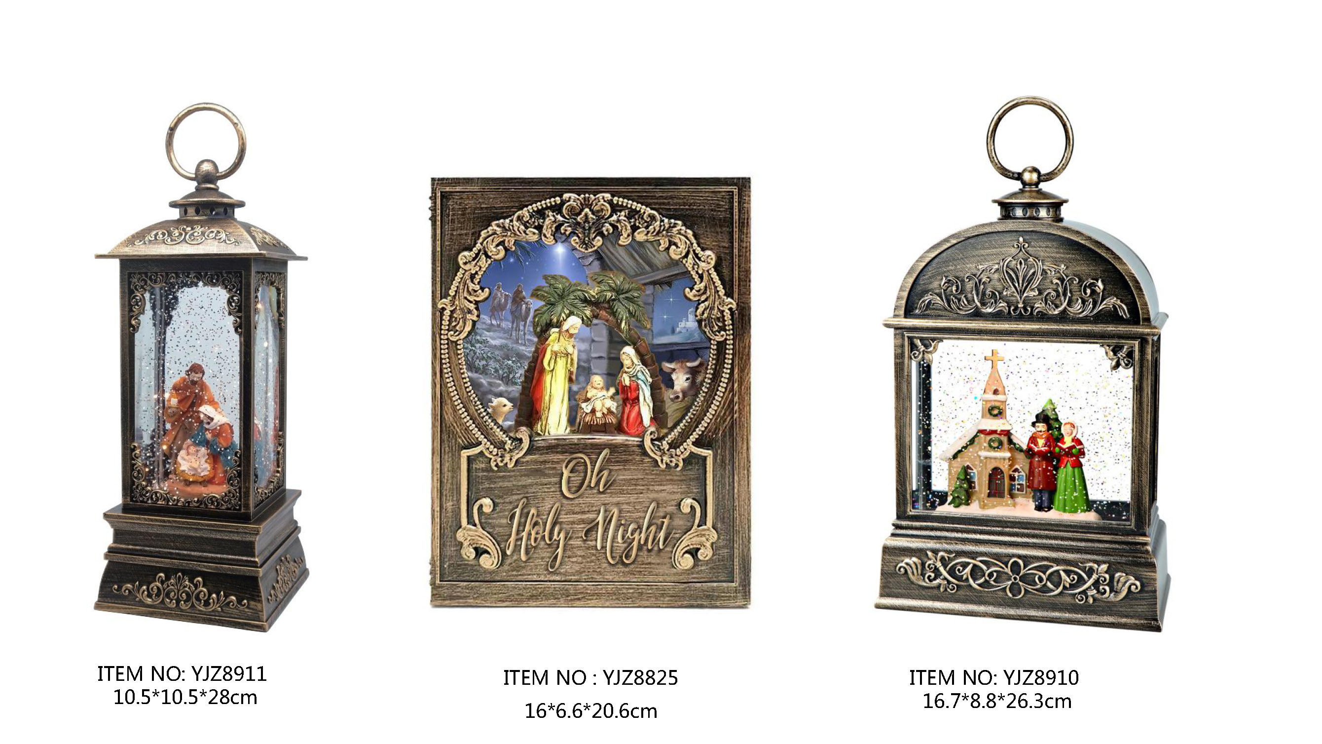 アクリルウォーターランタンライト 聖母マリア/ああ聖なる夜/聖歌隊 SJ-31