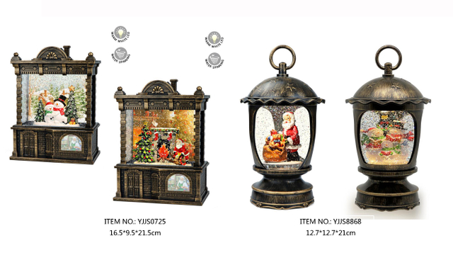 アクリルウォーターモーションアンディロン/ランタンライト スノーマン&ギフト/サンタクロース&アンディロン/サンタクロース&ギフト/スノーマン SJ-22