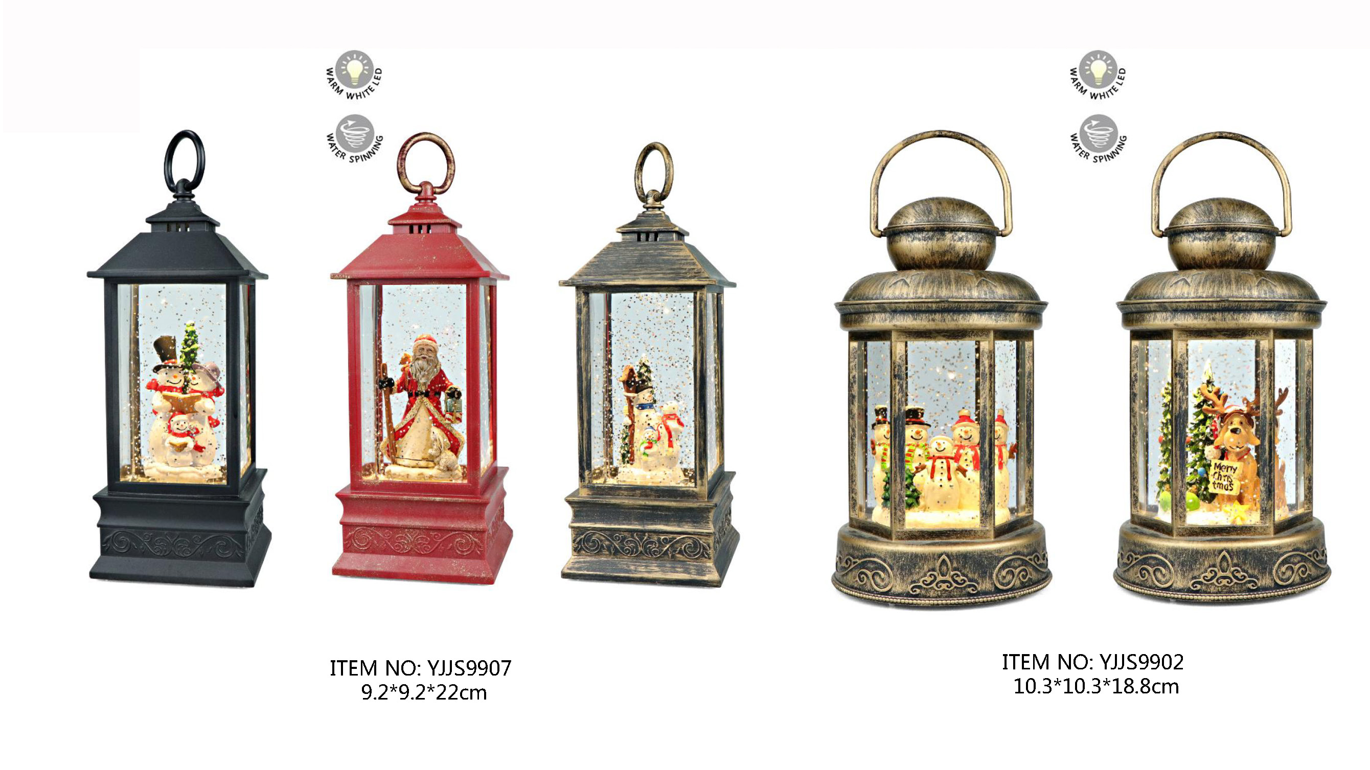 アクリル水回し ライトスノーマン/サンタクロース/トナカイ SJ-13