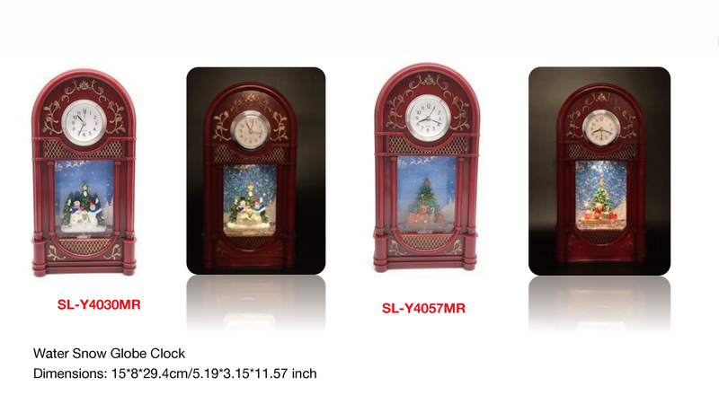 アクリルウォータースノードーム時計 スノーマン/クマ SR-112