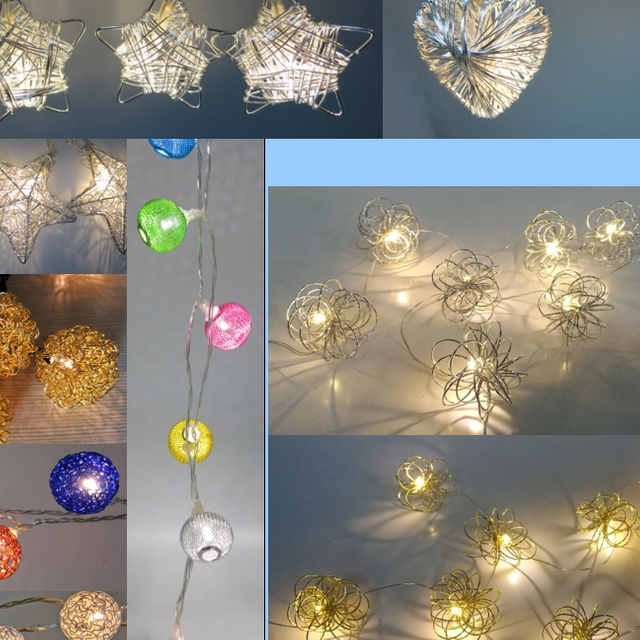 金属ワイヤー装飾ライトチェーン 