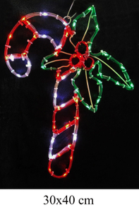 ミニロープモチーフライト（クリスマススティック）