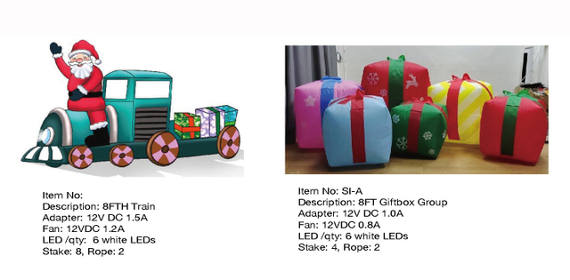 電車&ギフトボックスインフレータブルライト