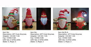 かわいいノームのインフレータブル LED ライト