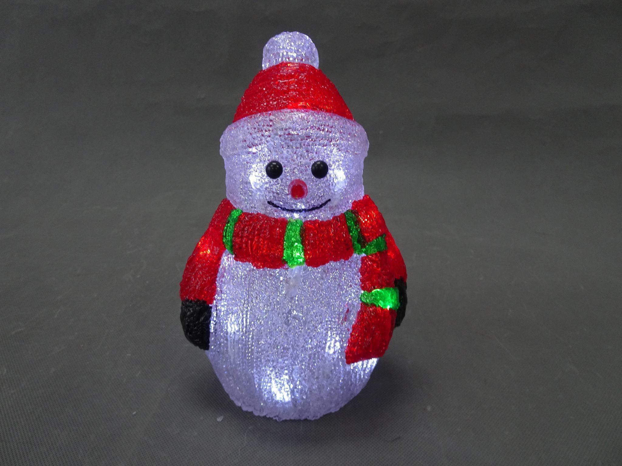 PS 3D 雪だるまクリスタル ライト 