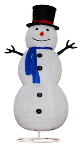 生地で包まれた雪だるまの折りたたみ式ライト