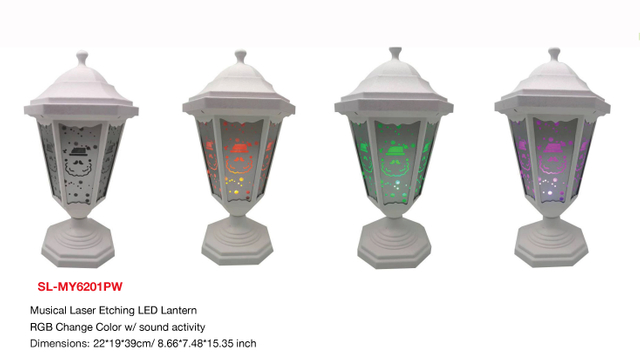 屋内装飾ミュージカルレーザーエッチナ LED ランタン- 24