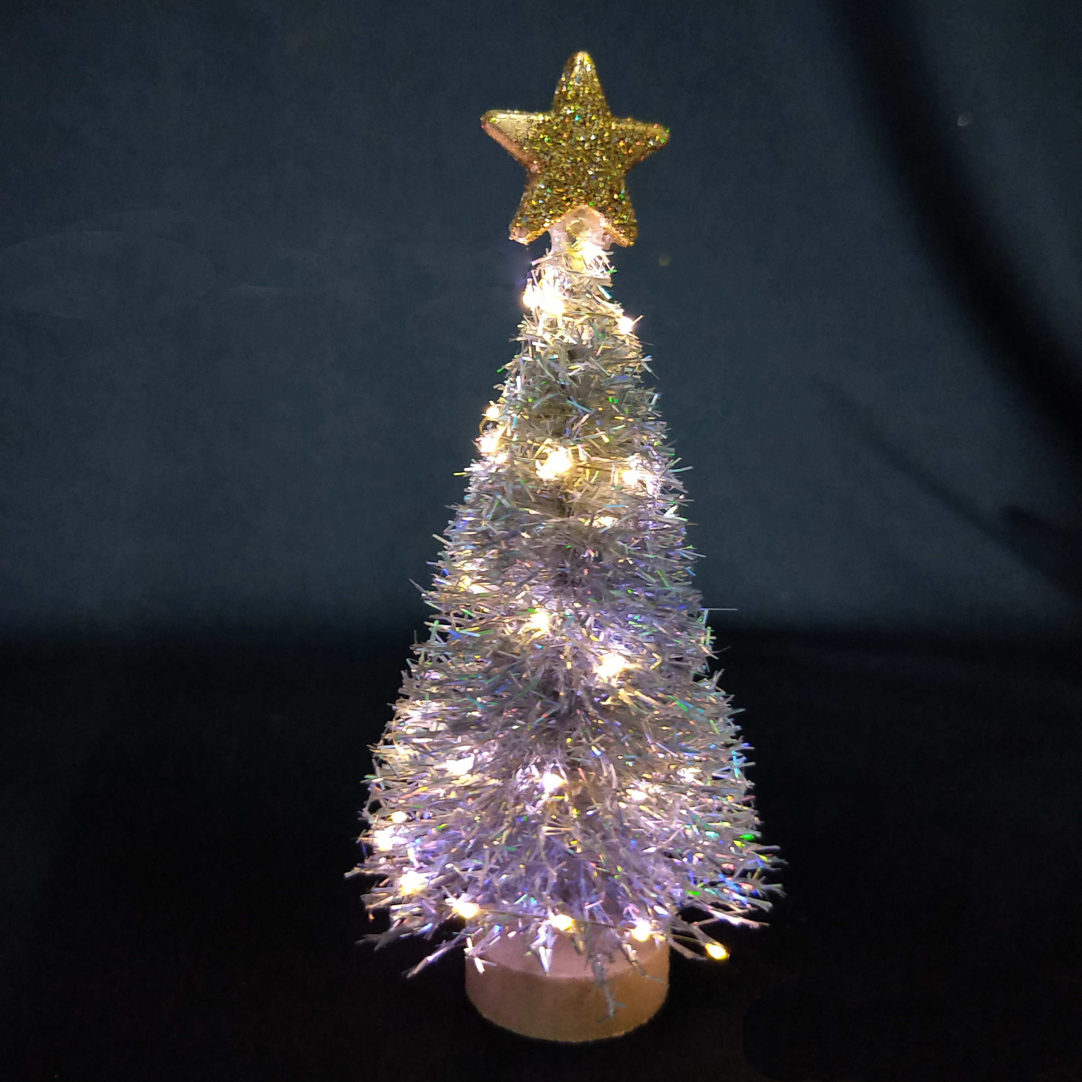 X'mas マジックカラー ミニツリー 木製洗面器+グリッタートップスター - 41