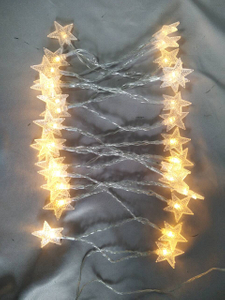 PS星型（点線のテクスチャ）F5 LED電球、8cm間隔、全長240cm、お祝いの装飾用のUSB搭載の8モード照明を備えたString Lights