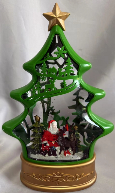 フラットクリスマスツリーサンタクロースと木のインテリアの飾り