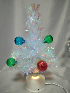 40cmの色を変える回転光ファイバーツリー| 6ボールファイバーの先端を持つ35の枝| RGB LEDベース（16色、3つのライトモード）|ビルトイン8ソング音楽プレーヤー（ボリュームコントロール）| 360°滑らかな回転（5 r