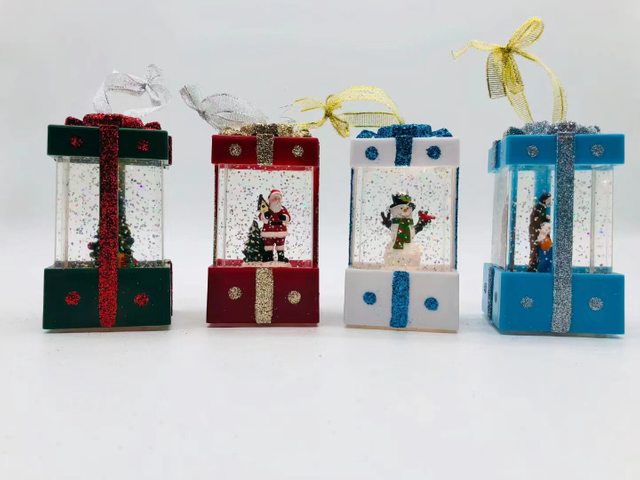 アクリル注水ギフトランタン 雪だるま&サンタクロース&キャラクター型