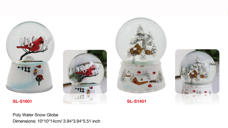 アクリルポリウォータースノーグローブ レッドバード/ハウス SR-134