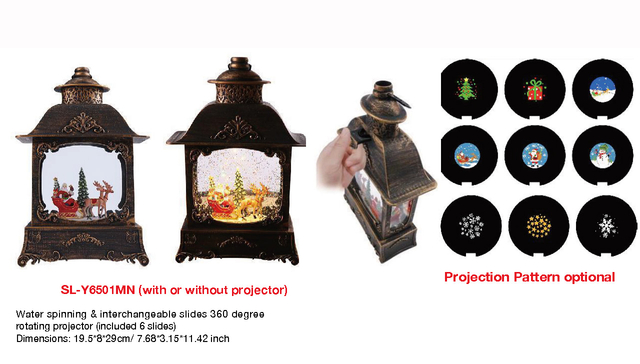 アクリル水回し&付け替え式スライド360度 サンタクロース&トナカイ SR-8