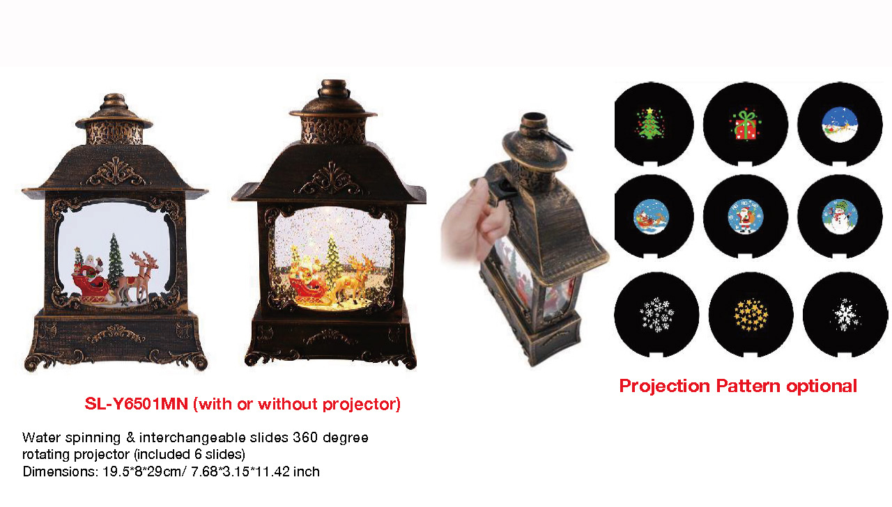 アクリル水回し&付け替え式スライド360度 サンタクロース&トナカイ SR-8