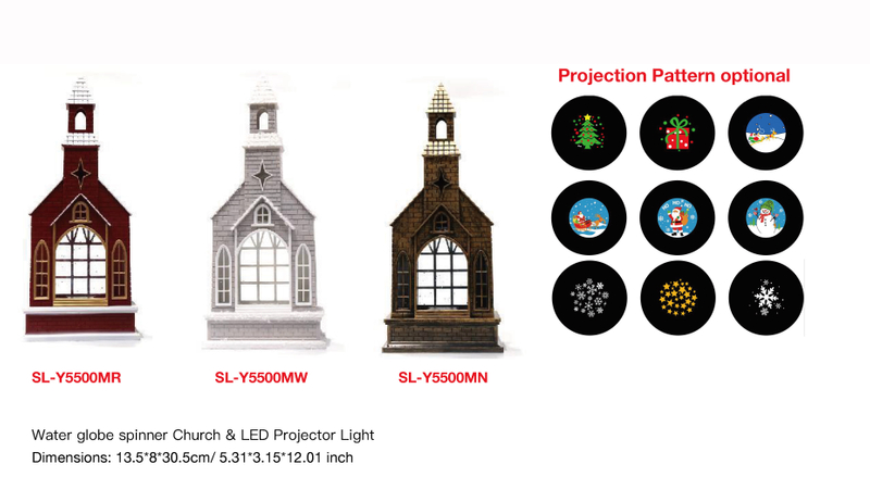 アクリル ウォーター アローブ スピナー チャーチ & LED プロジェクター リアット ホワイト/ブラック チャーチ SR - 63