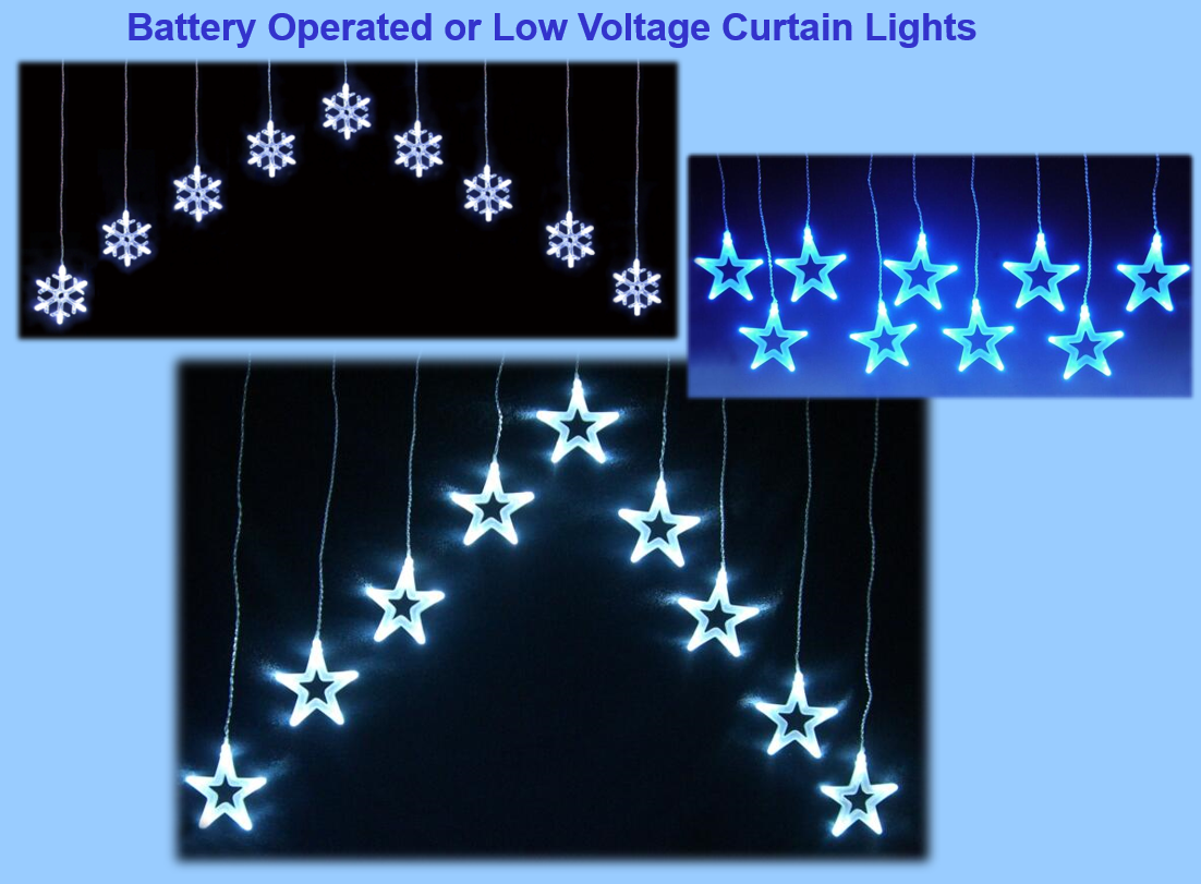 スター&スノーフレーク カーテンライト
