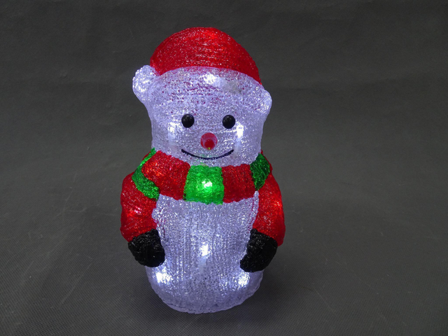 PS 3D 雪だるまクリスタル ライト