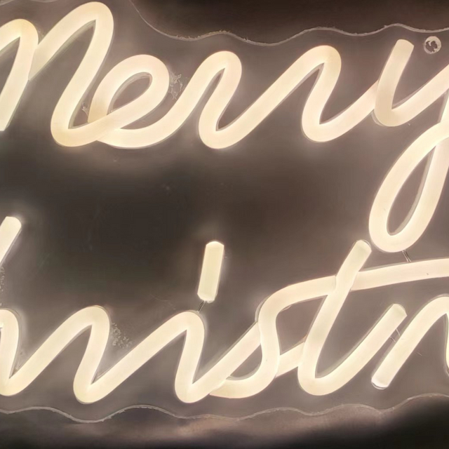 アクリル板メリークリスマス文字ライト