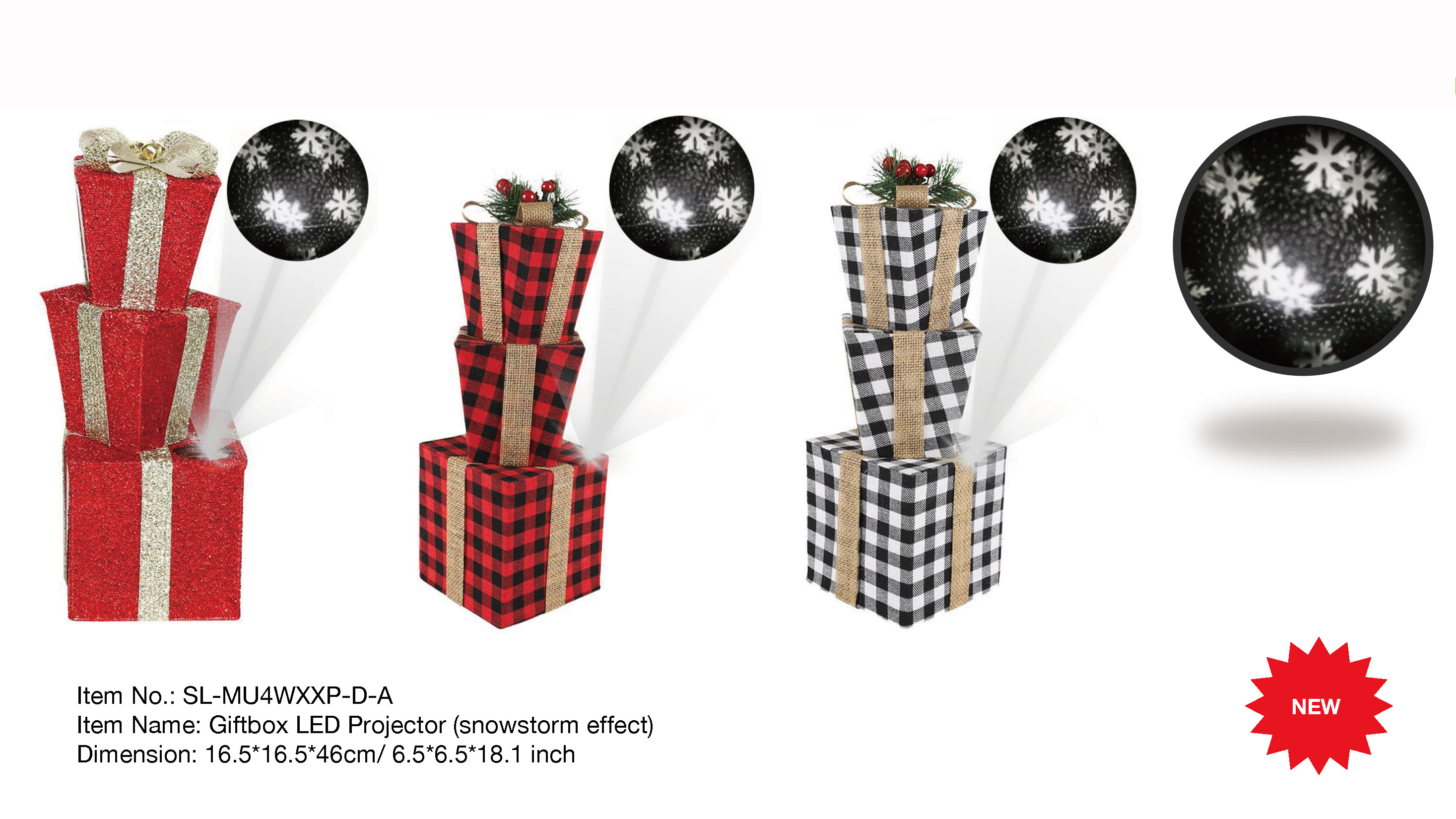 屋内装飾ギフトボックス LED プロテクター (吹雪効果)- 35