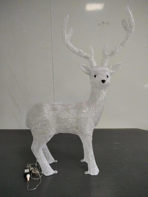 100cmの高さの白いブラッシングスタンディングシカ型のランプ