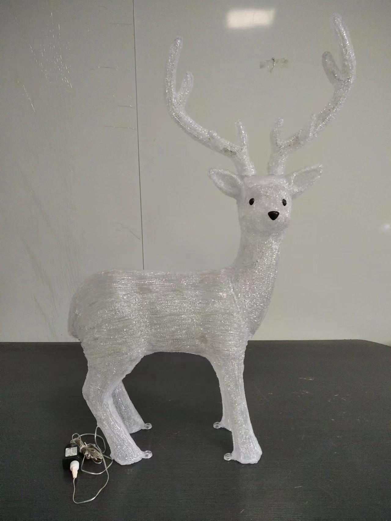 100cmの高さの白いブラッシングスタンディングシカ型のランプ