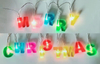 PVC 'Merry '& 'Christmas '文字を備えたMCアルファベットライトストリング、10cmの電球間隔、屋内/屋外での使用のためのお祝いの休日の装飾装飾