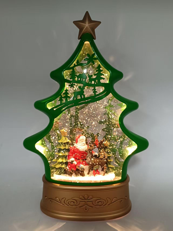 フラットクリスマスツリーサンタクロースと木のインテリアの飾り