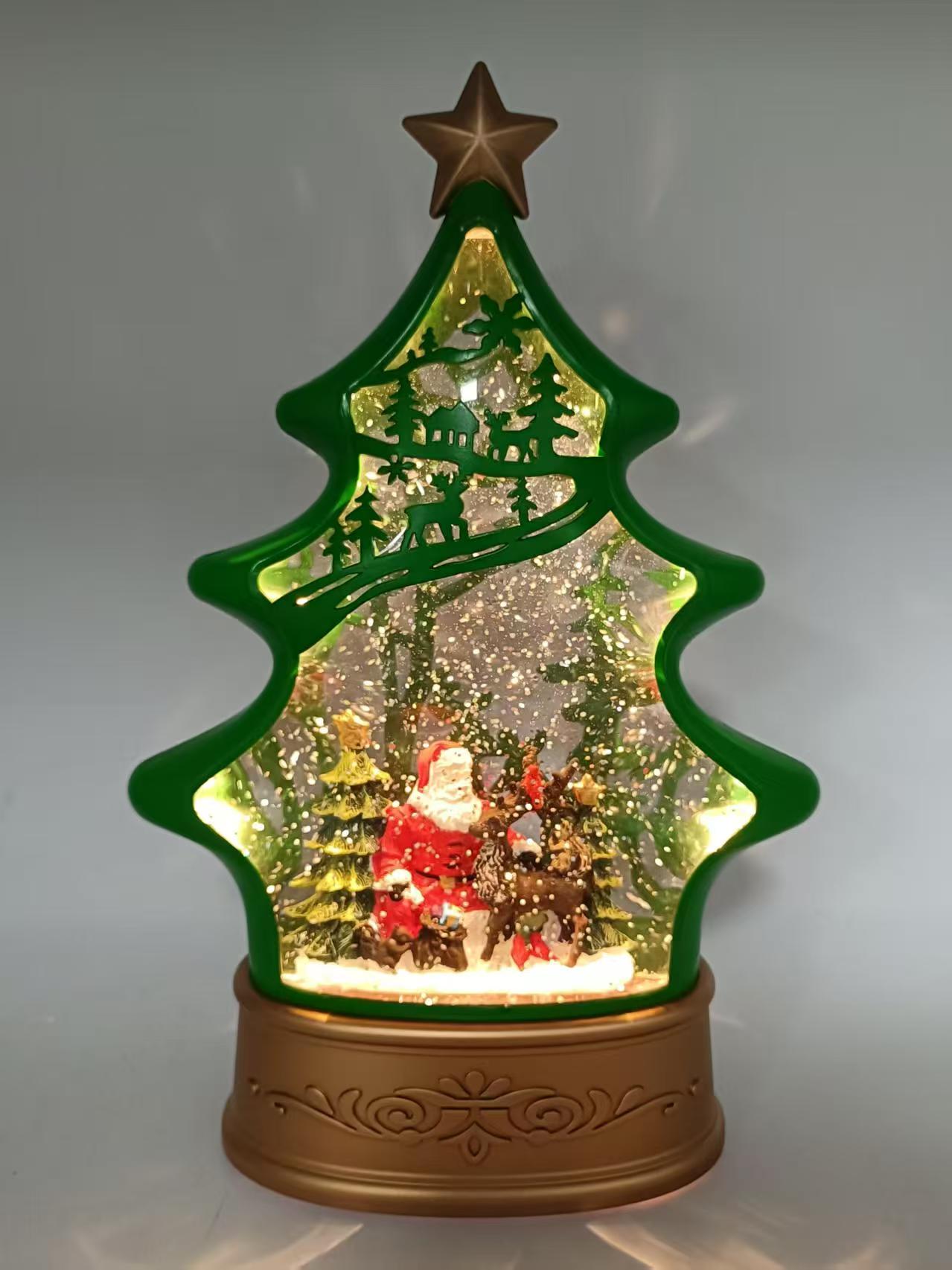 フラットクリスマスツリーサンタクロースと木のインテリアの飾り