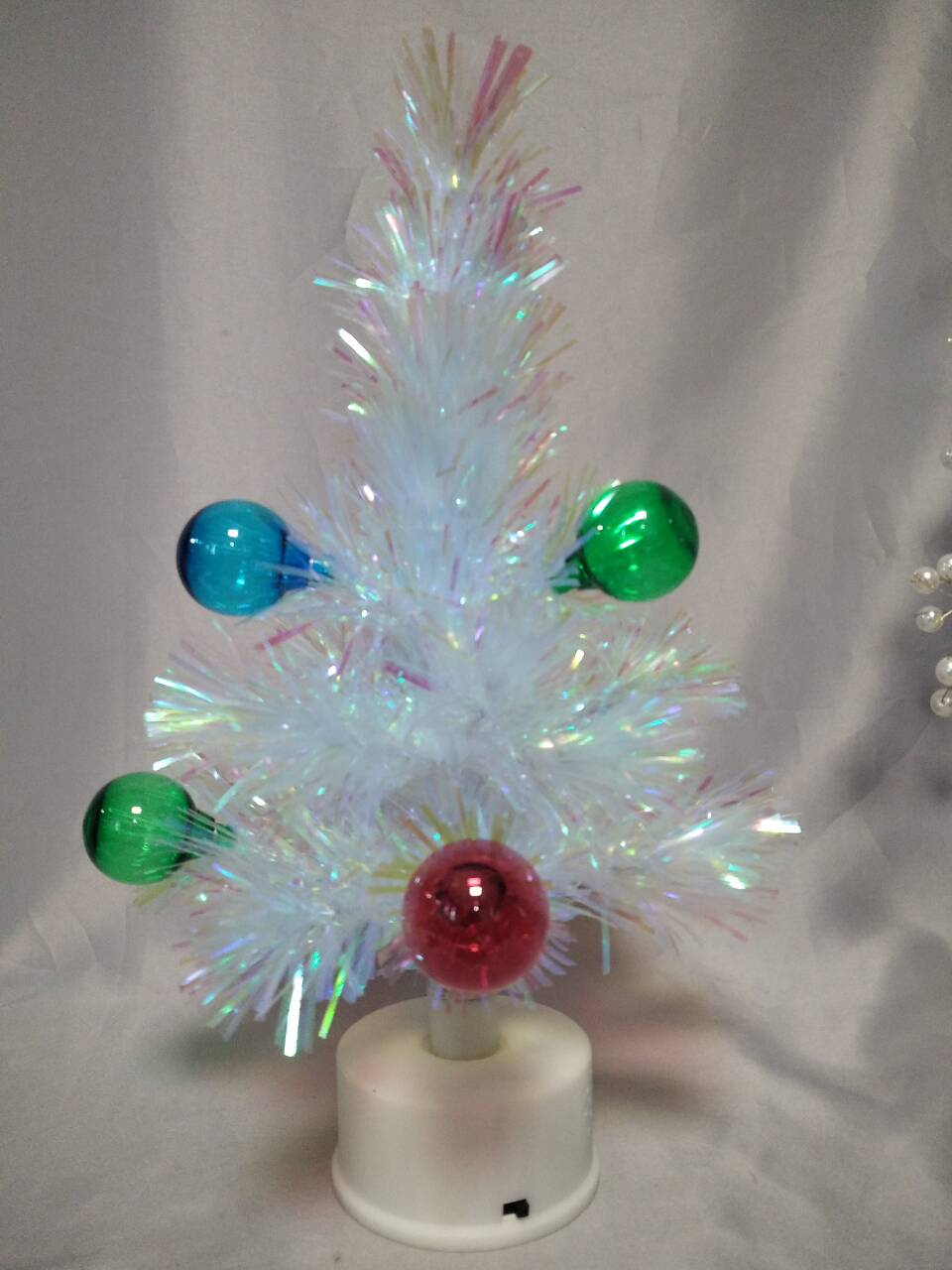 40cmの色を変える回転光ファイバーツリー| 6ボールファイバーの先端を持つ35の枝| RGB LEDベース（16色、3つのライトモード）|ビルトイン8ソング音楽プレーヤー（ボリュームコントロール）| 360°滑らかな回転（5 r