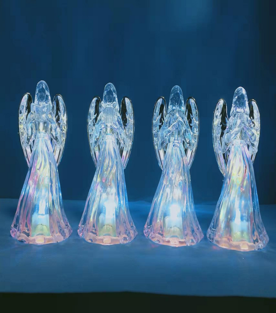 アクリル透明魔法の天使ライト