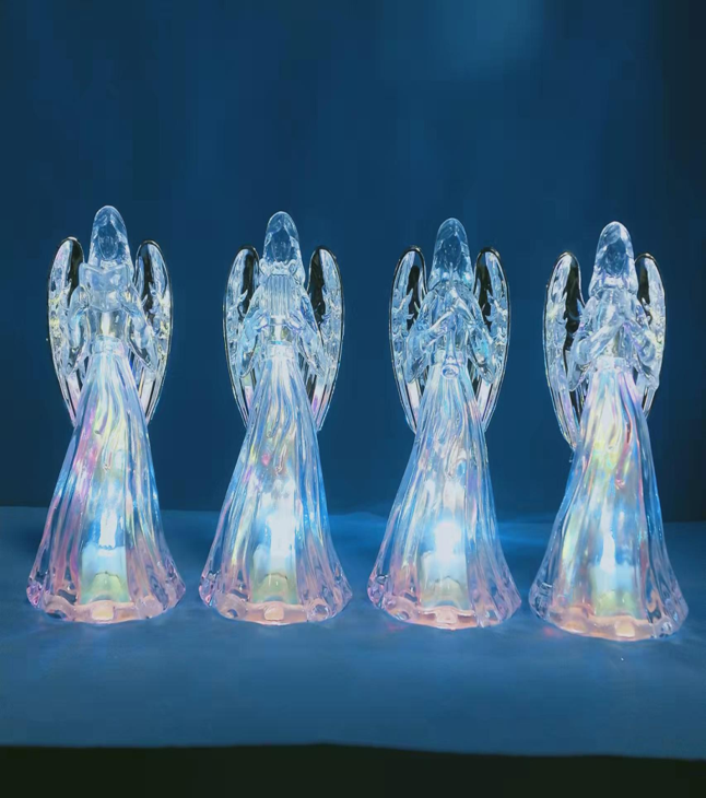 アクリル透明魔法の天使ライト