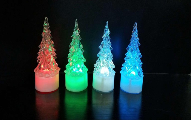 アクリル製クリスマスツリー照明