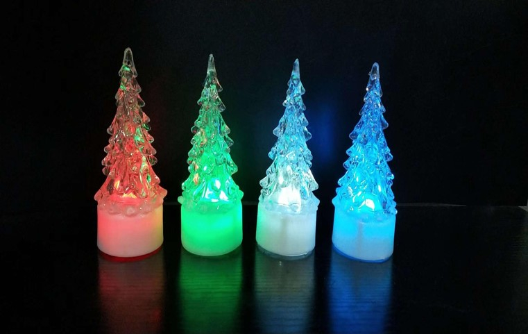アクリル製クリスマスツリー照明