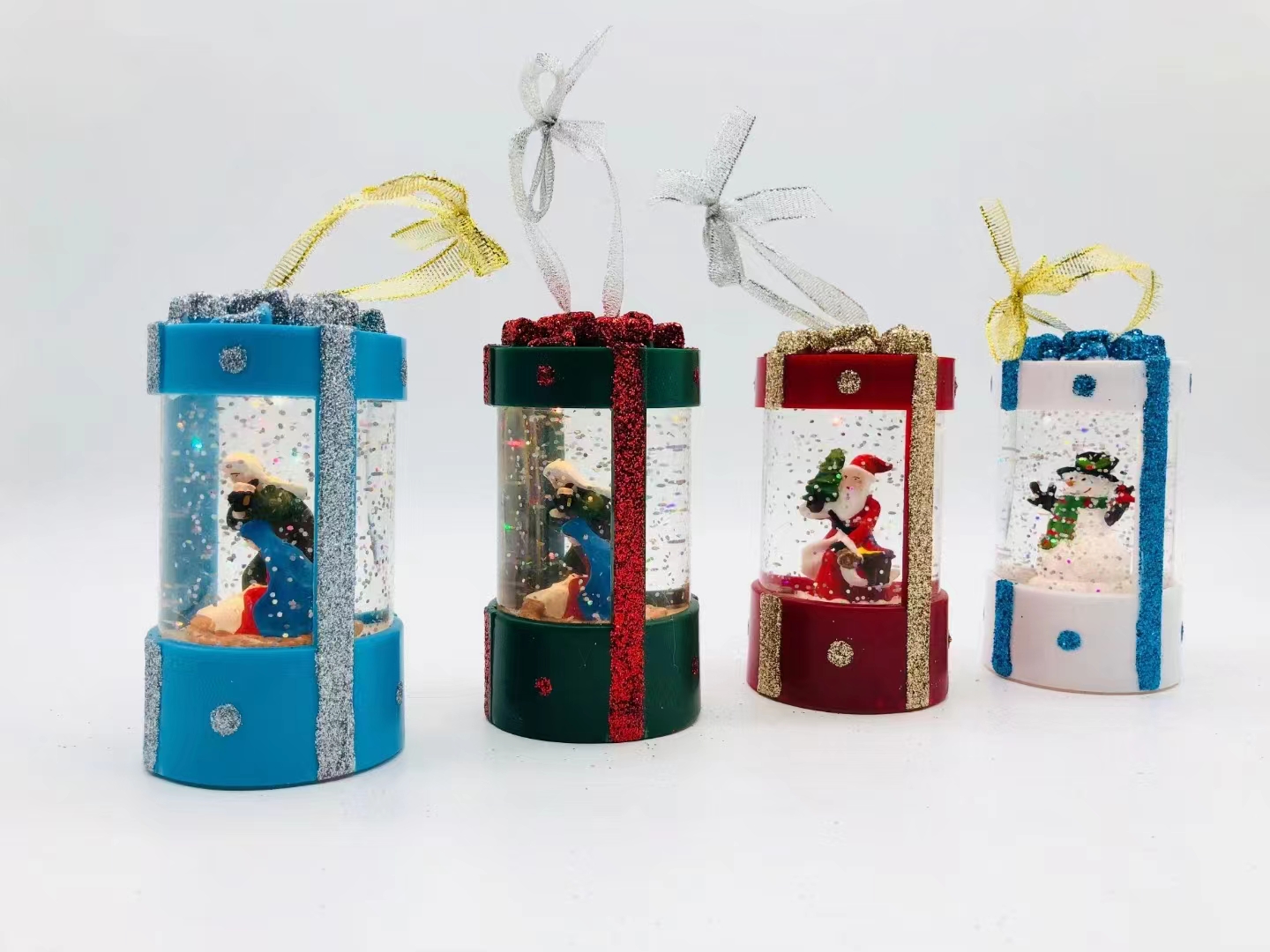 アクリル注水ギフトランタン 雪だるま&サンタクロース&キャラクター型