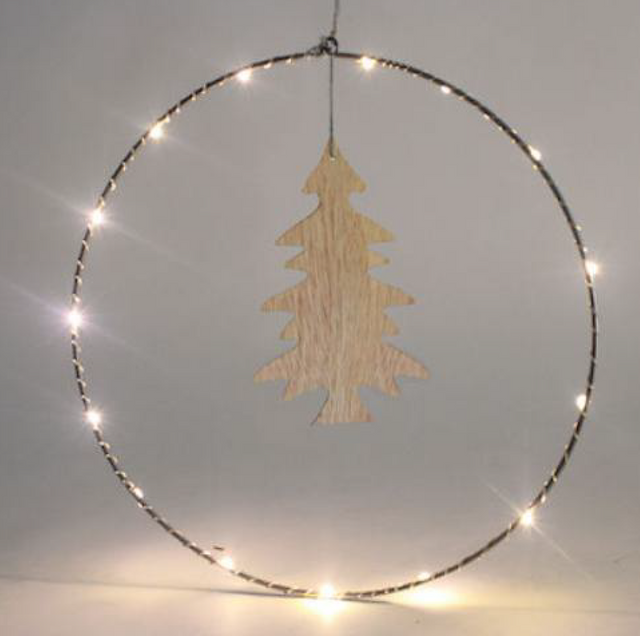 30cm LEDリング 木製フィギュア付き