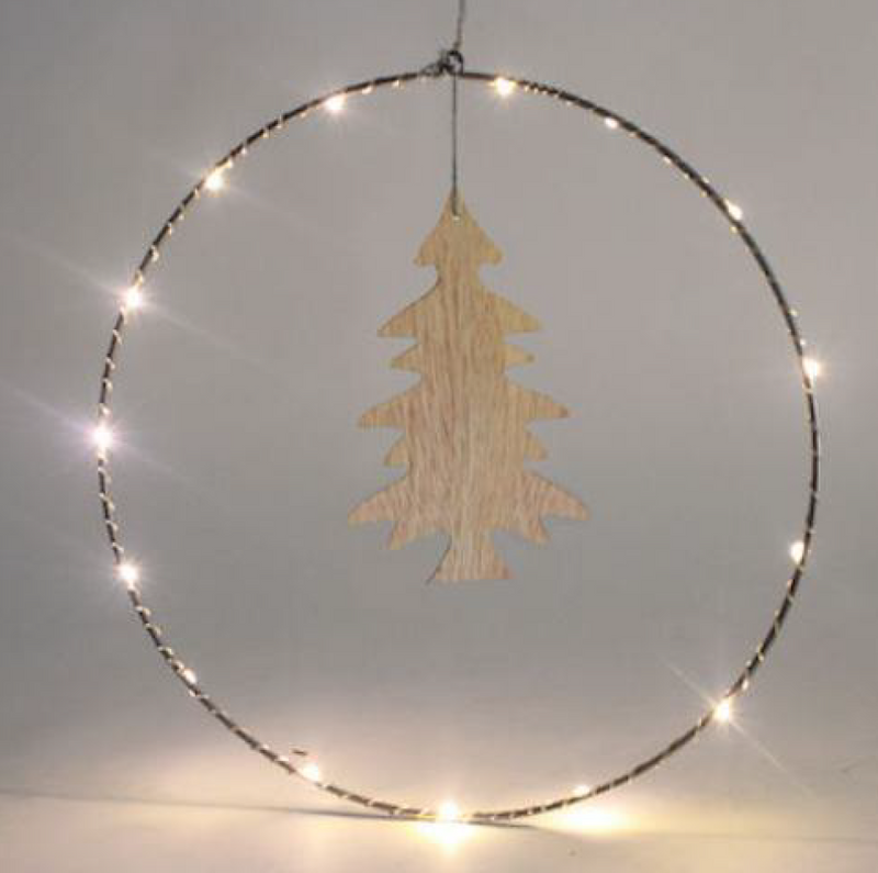 30cm LEDリング 木製フィギュア付き